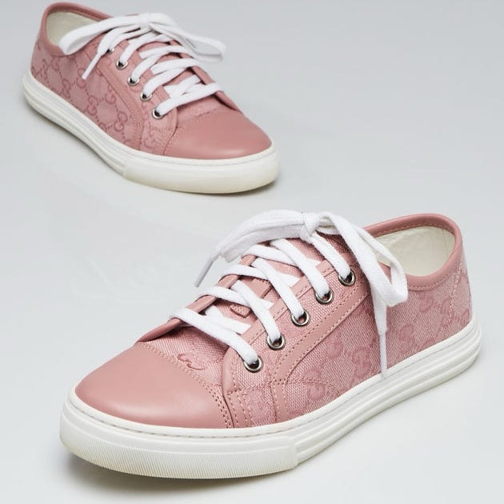 Gucci Soft Pink Logo Sneakers